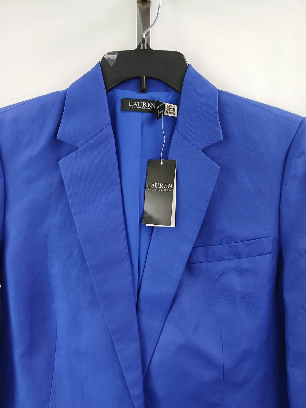 Lauren Ralph Lauren Women's Linen Blend Twill Blazer Blue Size 16 NWT - Picture 8 of 16